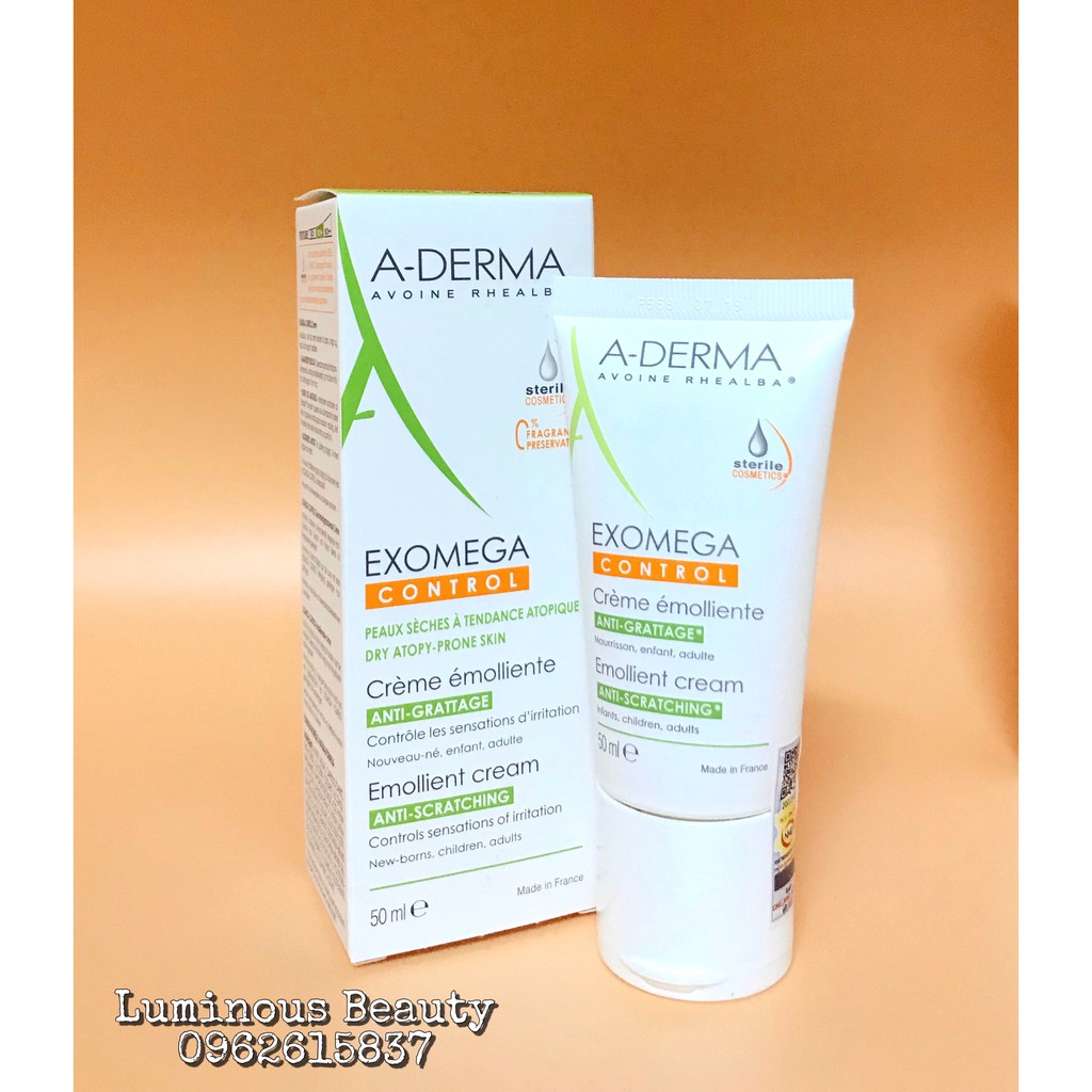 [TEM NHẬP KHẨU] Kem dưỡng ẩm Aderma Exomega Control dành cho da khô, viêm da cơ địa