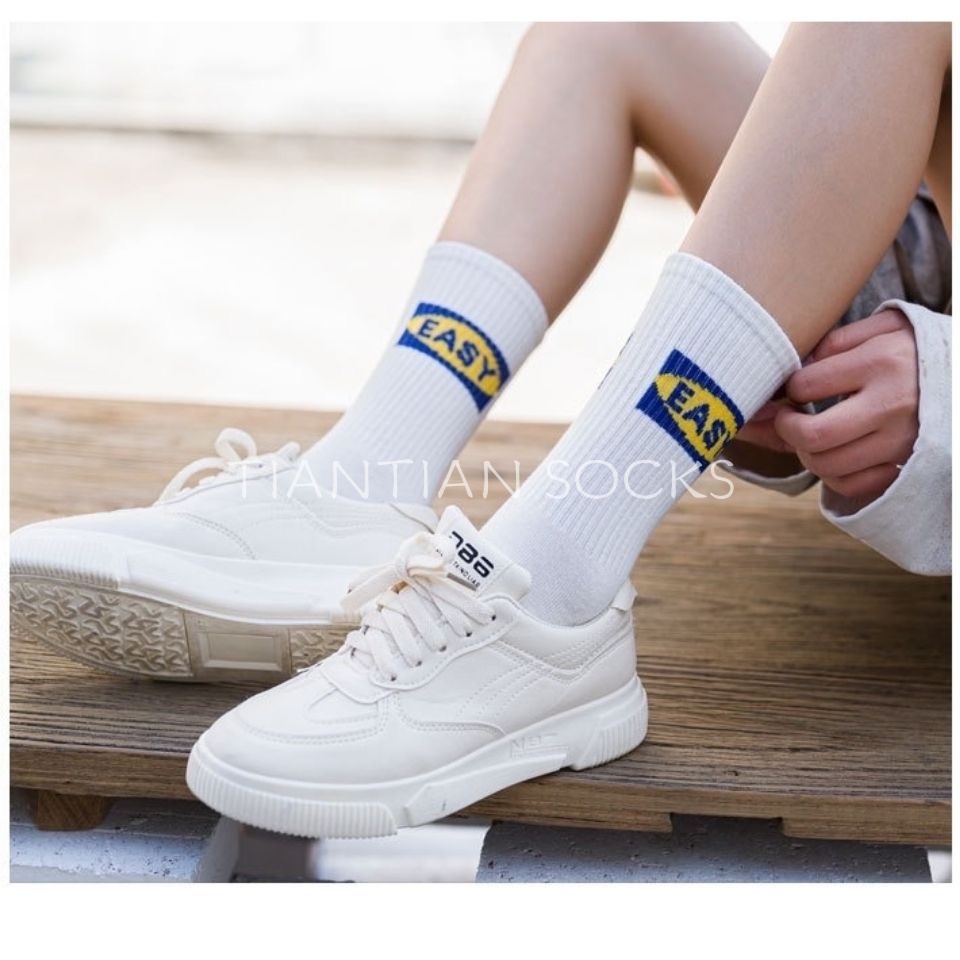TIAN TIAN T032 Vớ Tất thể  thao cotton phong cách hiphop đường phố cho nam nữ
