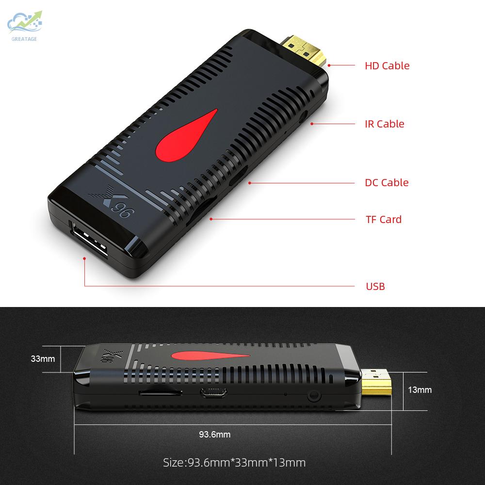 Đầu Thu Tv Box G X96 S400 Tv Box 4k 2.4g Wifi Mini Tv Stick Android 10 Tv Dongle 1g / 8g