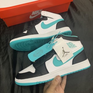 Giầy Jordan 1 đen xanh ngọc cao cổ hàng đẹp