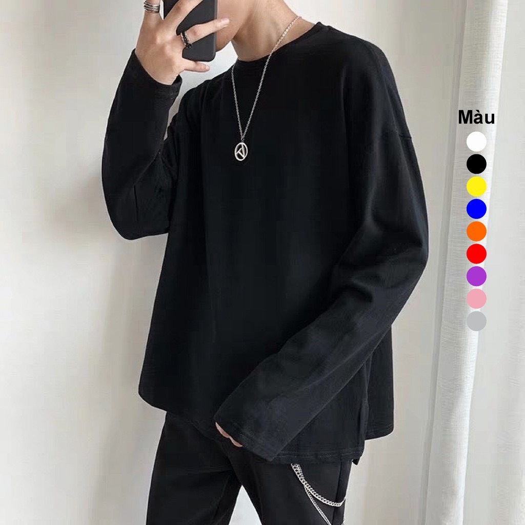 Áo Thun Longtee Tay Dài Trơn Nam Nữ Unisex