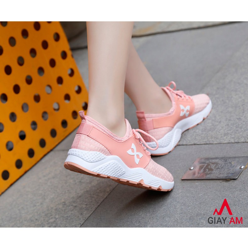 Giày thể thao và Sneakers nữ cao cấp màu hồng trẻ trung, sành điệu, năng động, cá tính