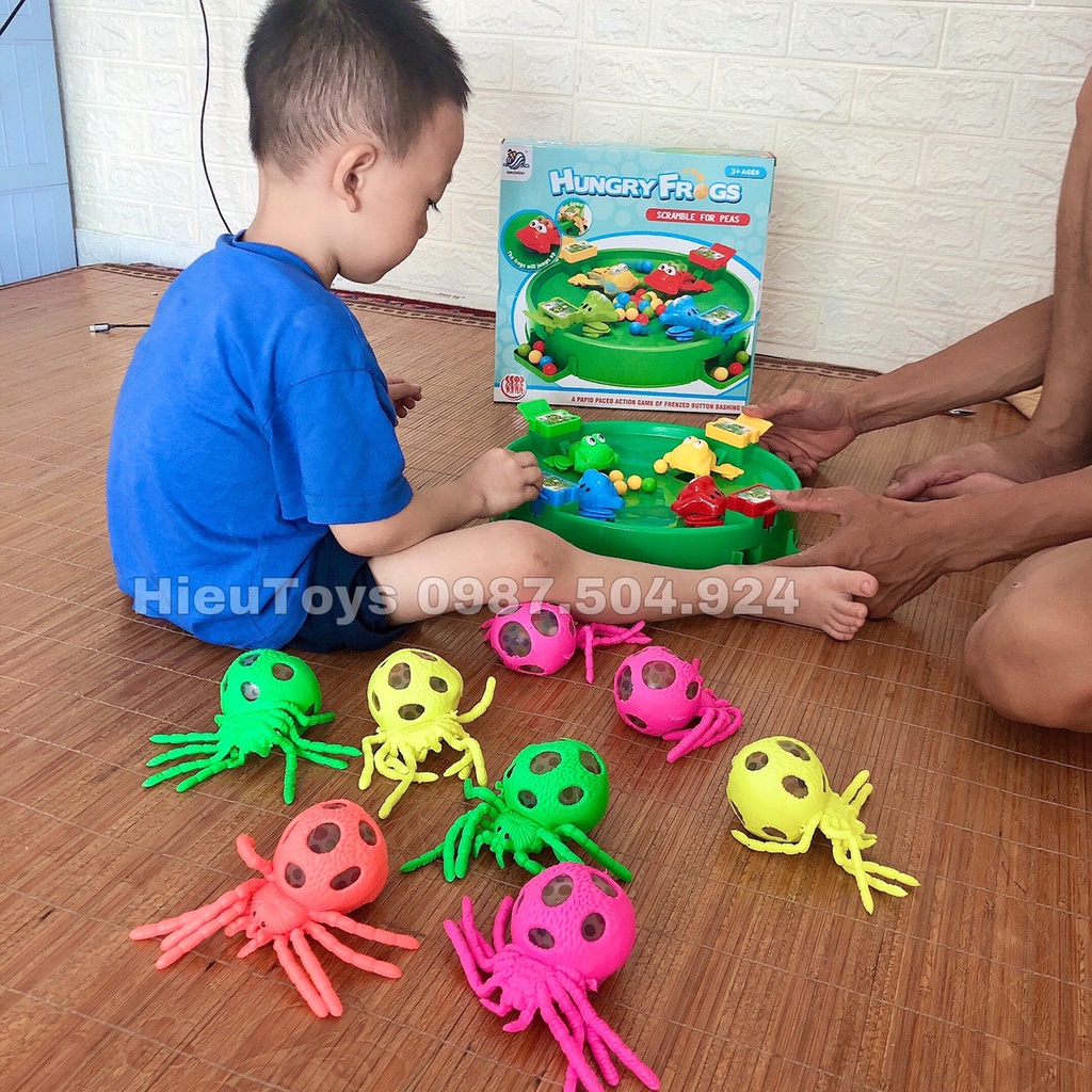Đồ Chơi Squish Nhện Bóp Xả Stress Nhiều Màu Sắc Chất Liệu Silicon Mềm Hiếu Toys