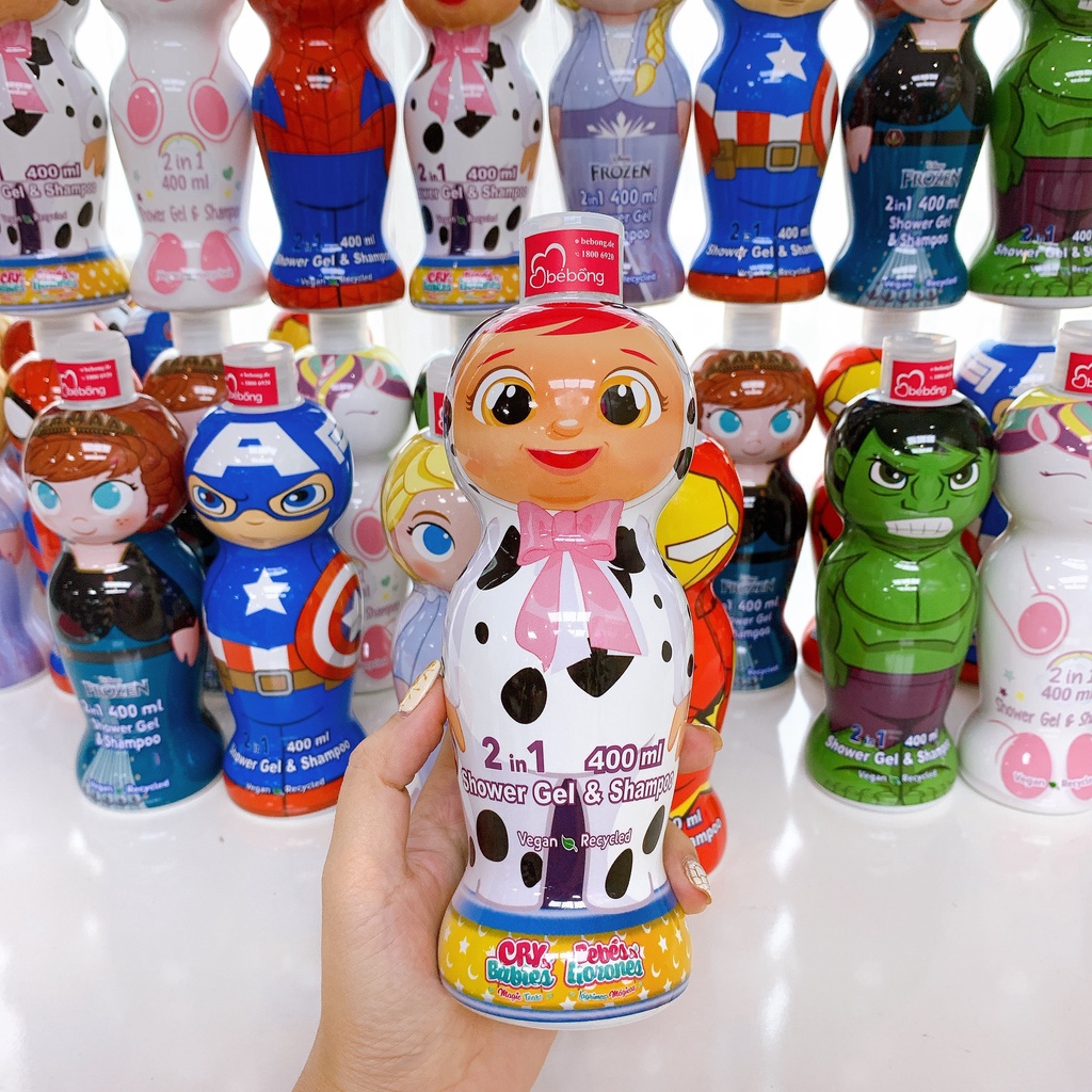Sữa tắm gội 2 in 1 hoạt hình Vegan Air Val 400ml