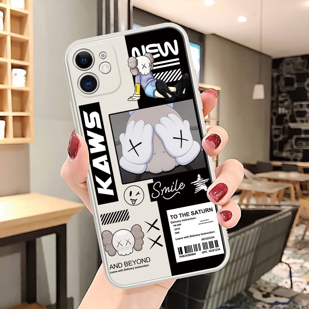 Ốp Điện Thoại Mềm Hình Gấu KAWS Dễ Thương Cho OPPO F11 Pro A9 A73 F1 F3 R9S Plus R9 F9 Reno 4 5 Pro Plus 5k