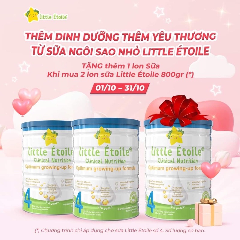 Sữa bột ngôi sao nhỏ Little Étoile Úc đủ số 1,2,3,4   nguyên liệu từ thiên nhiên mẫu mới,chương trình siêu hot