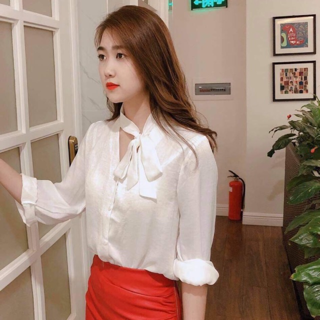 Sơ mi buộc nơ