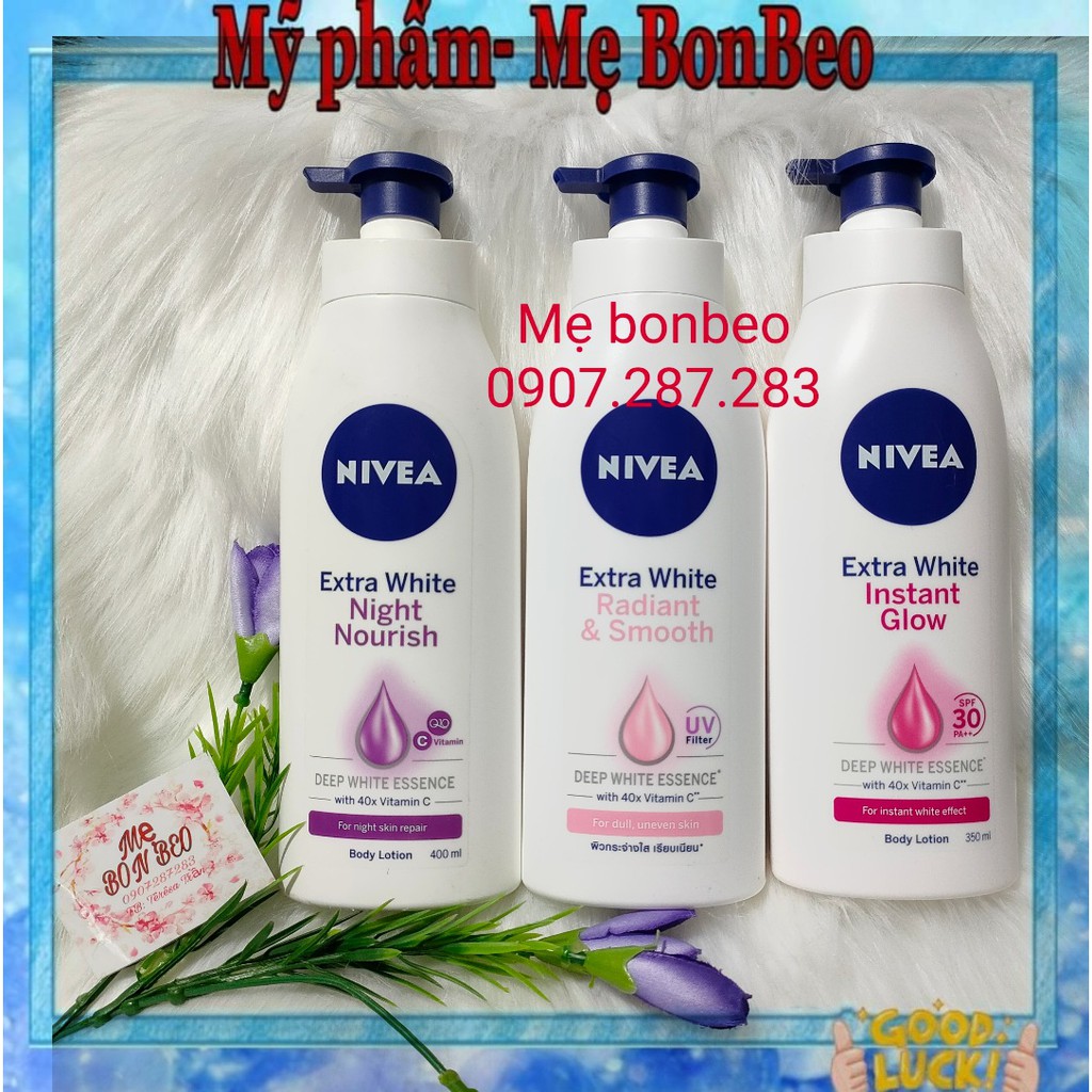 Sữa dưỡng thể NIVEA dưỡng da trắng mịn 400ml