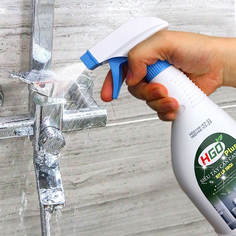Combo 2 chai tẩy cặn canxi HGO Plus tẩy sạch vòi rửa inox, vách kính, bồn sứ, gạch men, gương soi