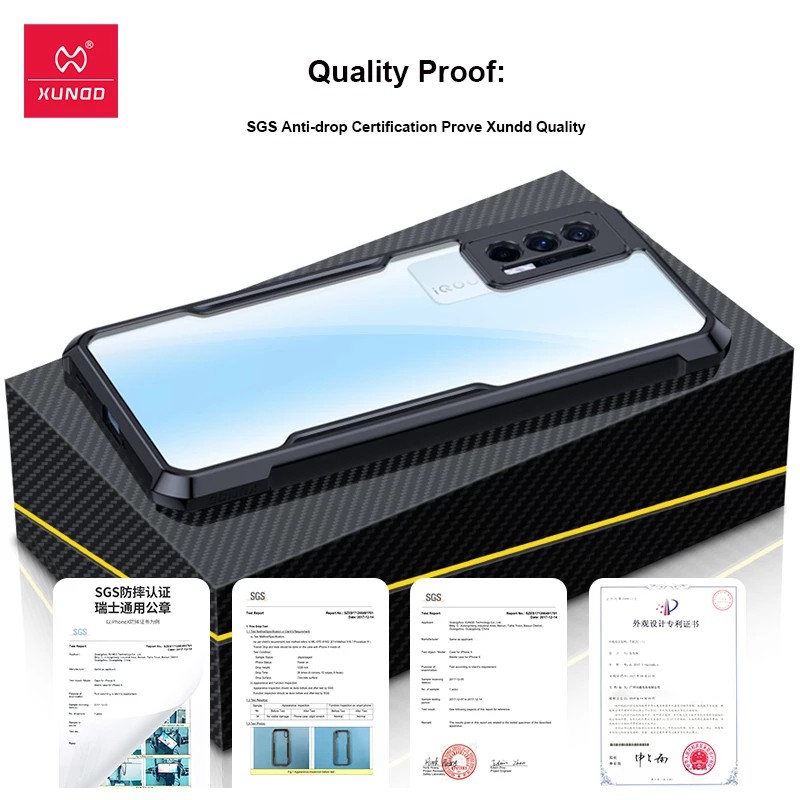 XUNDD Ốp Lưng Nhám Có Túi Khí Cho Điện Thoại Xiaomi Mi 10S Xiaomi Mi 10 S