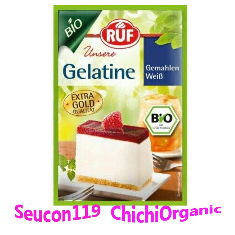 {Date 2025} Bột Gelatin Hữu Cơ Làm Thạch Rau Câu, Kẹo Dẻo Cho Bé Ruf 9 g