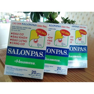 Freeship Freeship Cao dán SALONPAS (hộp 20 miếng)
