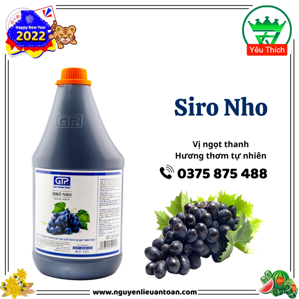 Siro Nho GTP 2.5kg Hương Vị Đậm Đà, Vị Ngọt Tự Nhiên