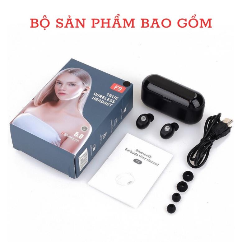 Tai nghe không dây Bluetooth AMOI F9 TWS 5.0 bản QUỐC TẾ cảm ứng chống nước