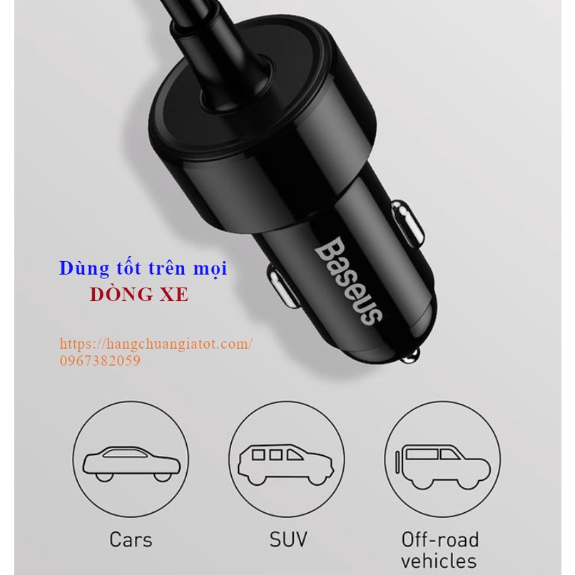 Tẩu chuyển đổi dòng điện chính hãng Baseus 12V lên 220V INVERTER công suất 150W dùng trên xe hơi - bảo hành 6 tháng