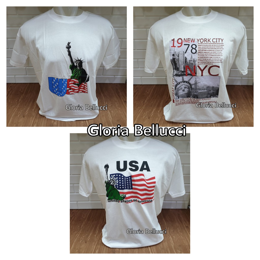 Usa Souvenir Áo Thun By2 American Clothes Newyork Liberty