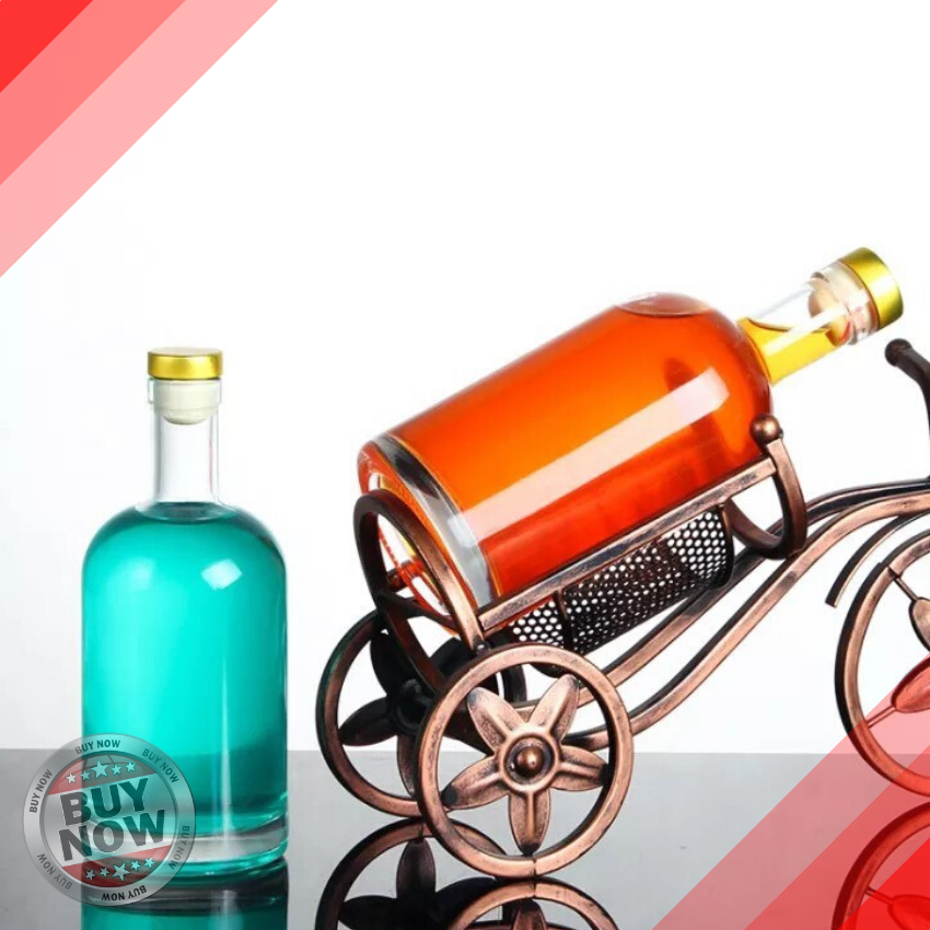 Chai Thủy Tinh Đựng Rượu Vodka 500ml - VK50 - Vỏ Chai Rượu Trụ Tròn Nút Bần - Topbanchaynhat