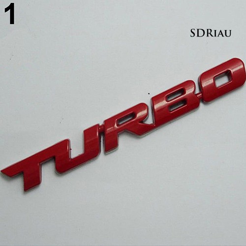 Miếng huy hiệu dán trang trí xe hơi/xe mô tô hình chữ Turbo 3D bằng hợp kim