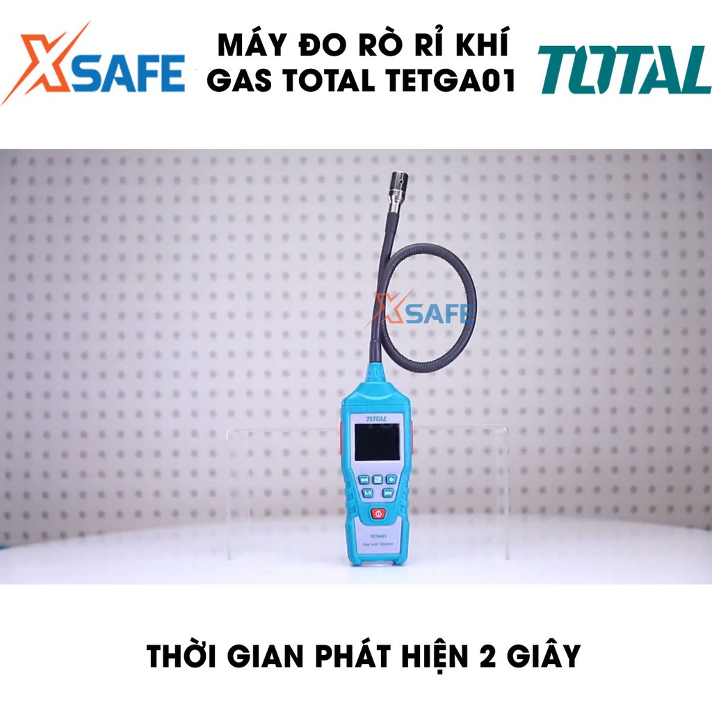 Máy đo rò rỉ khí Gas kỹ thuật số TOTAL TETGA01 màn hình LCD Thiết bị kiểm tra rò rỉ khí ga Phát hiện ngay trong 2s