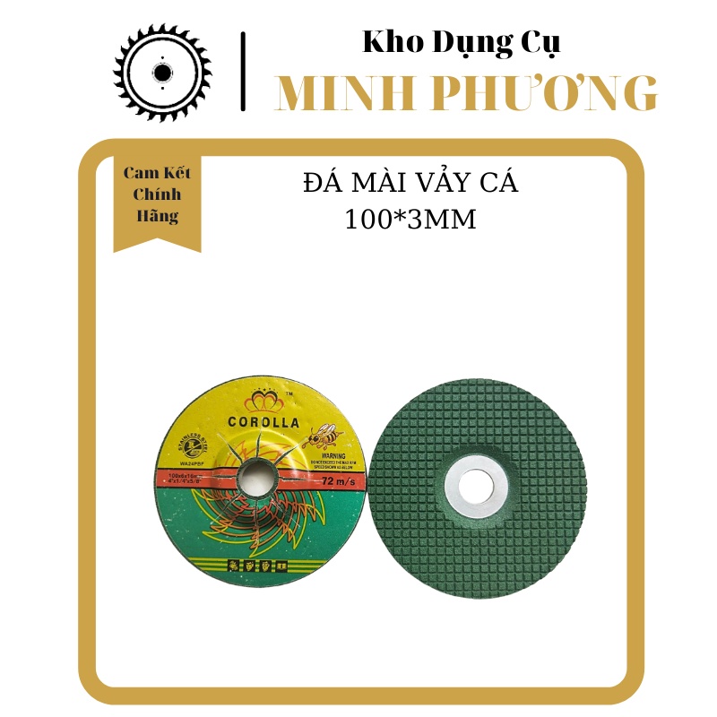 Hộp 25 viên Đá Mài Vảy Cá, Mài Inox, kim loại thương hiệu Corolla phi 100mm