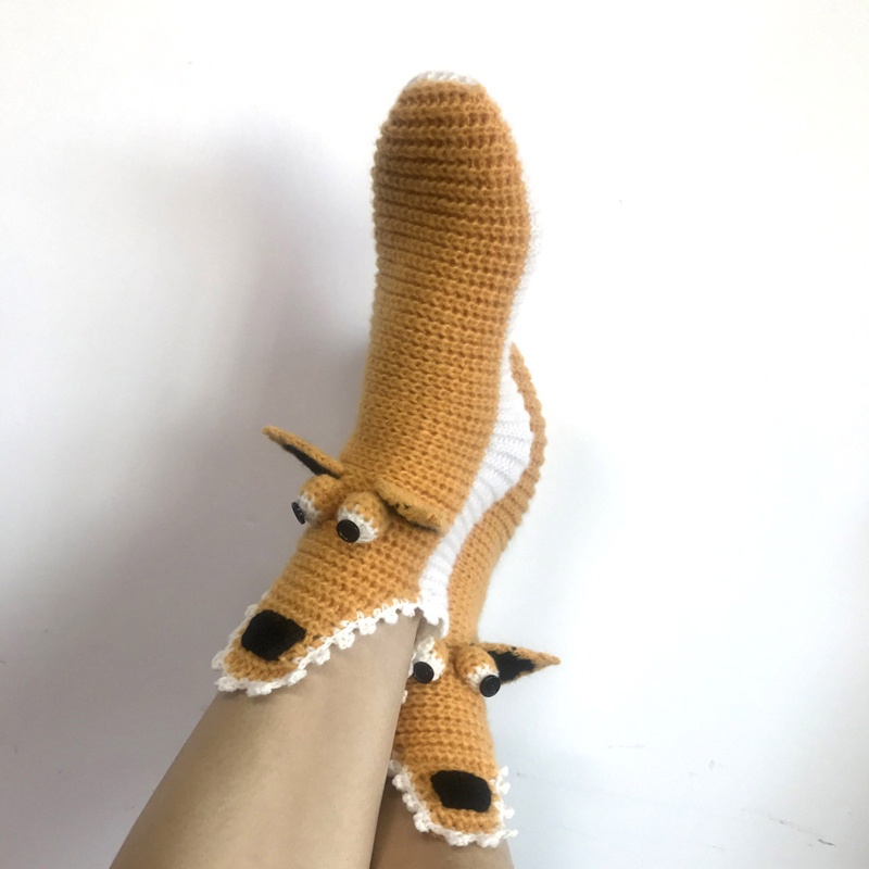 Brroa Vớ Dệt Kim Hình Sóc Hoạt Hình 3D Miệng Rộng Vui Nhộn Giữ Ấm Cho Nam Và Nữ