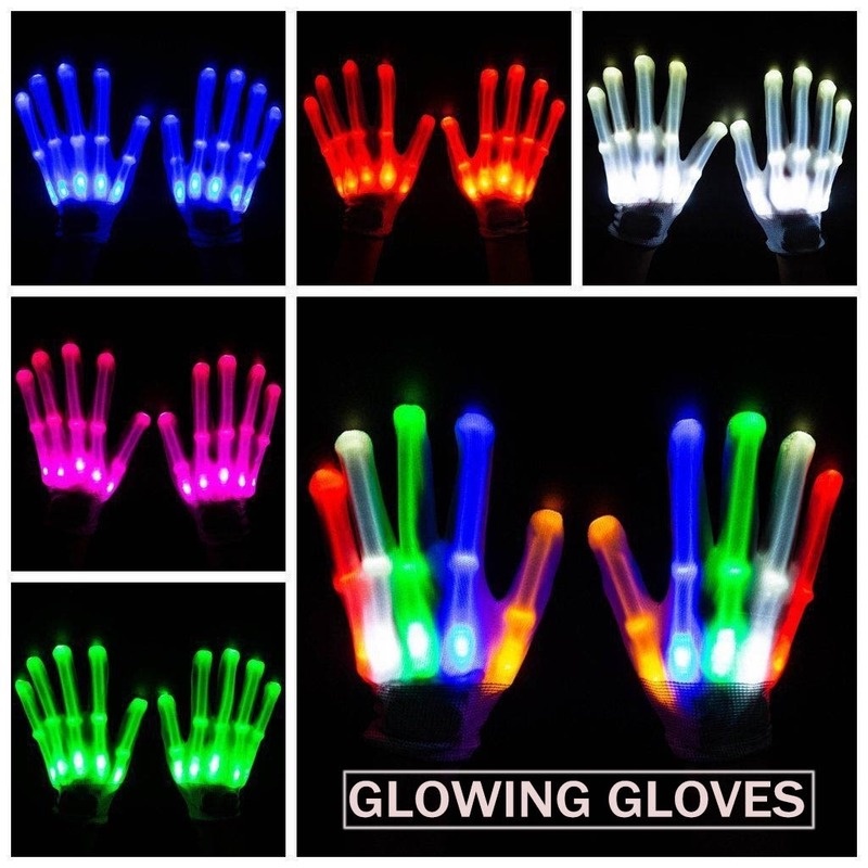 Găng tay đèn LED nhiều màu sắc cá tính độc đáo