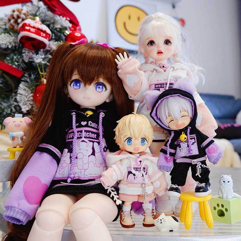 Set Áo hoodie Và Quần Dài Cho Búp Bê BJD 1 / 6 1 / 4