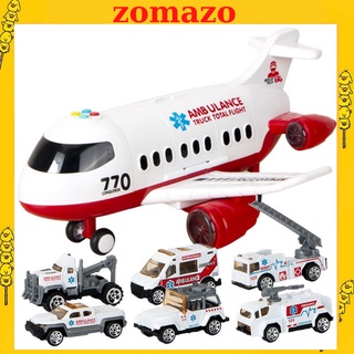 Máy bay đồ chơi mô hình ZOMAZO cho bé , máy bay đồ chơi chở ô tô có nhạc có đèn TN-NX280 thumbnail