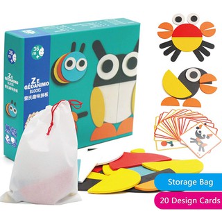 Bộ đồ chơi lắp ráp mô hình con vật bằng gỗ