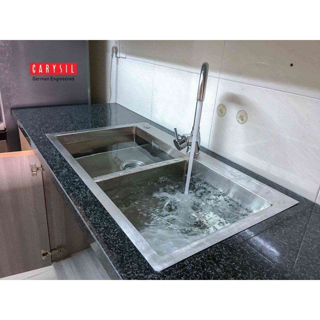 CARYSIL - Chậu Rửa Bát Inox304 - Chậu 2 Ngăn Nhập Khẩu Ấn Độ - VN-N200 - 860x500mm