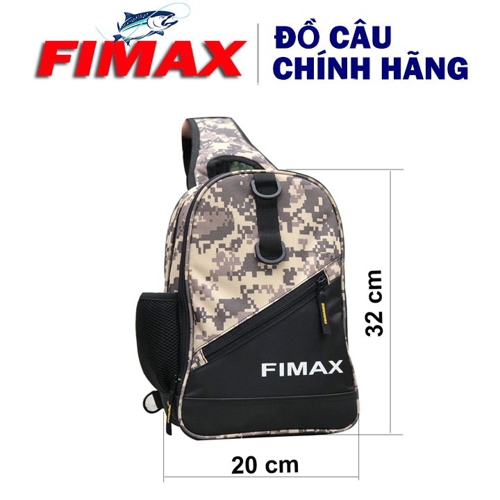 [CAO CẤP]Túi đeo chéo đựng đồ câu cá Fimax 20X10X30-Túi đựng đồ đi câu lure siêu bền-Túi đựng đồ đa năng.