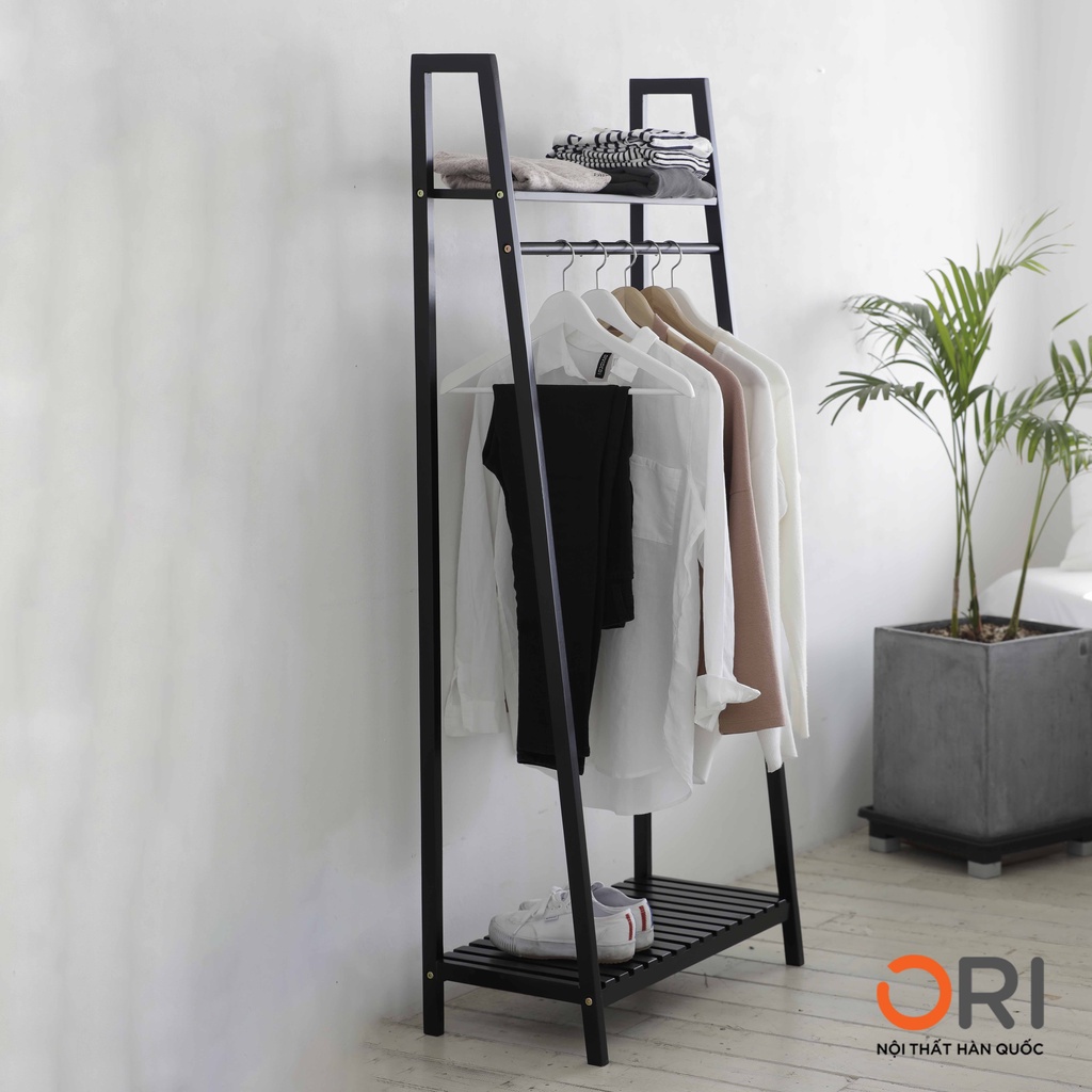 GIÁ TREO QUẦN ÁO BẰNG GỖ LẮP RÁP - LADDER HANGER - 옷걸이