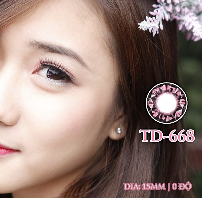 Áp Tròng Tinteye Lens TD-668 Kim Cương Hồng