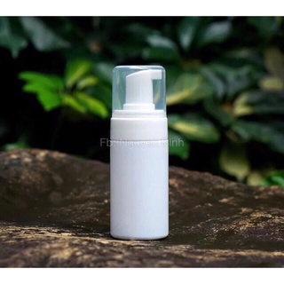 Chai đựng sữa rửa mặt tạo bọt có đầu mát xa 100ml