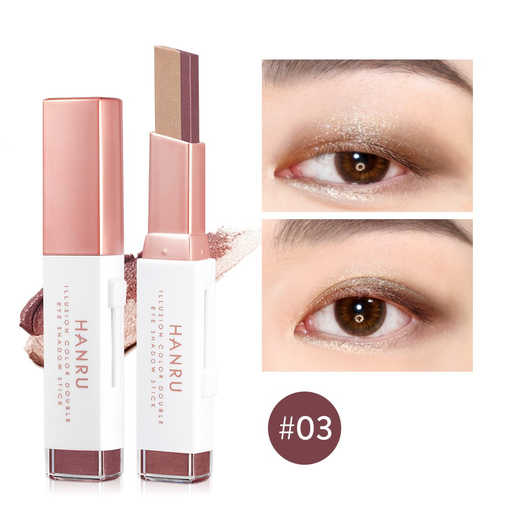 GECOMO Eyeshadow Stick 2 in 1 Glitter Eye Shadow Pencil Long Lasting Waterproof Eye Make Up | BigBuy360 - bigbuy360.vn