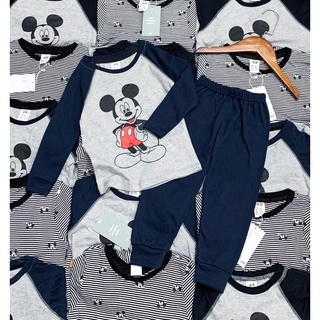 Set 2 bộ HM bozip sọc kẻ mickey