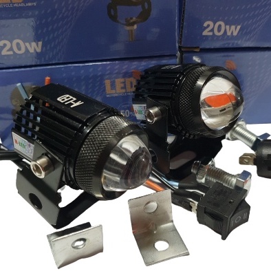 Đèn Trợ Sáng Mini Bi Cầu 2 Mầu Cos Vàng Pha Trắng ko nguồn