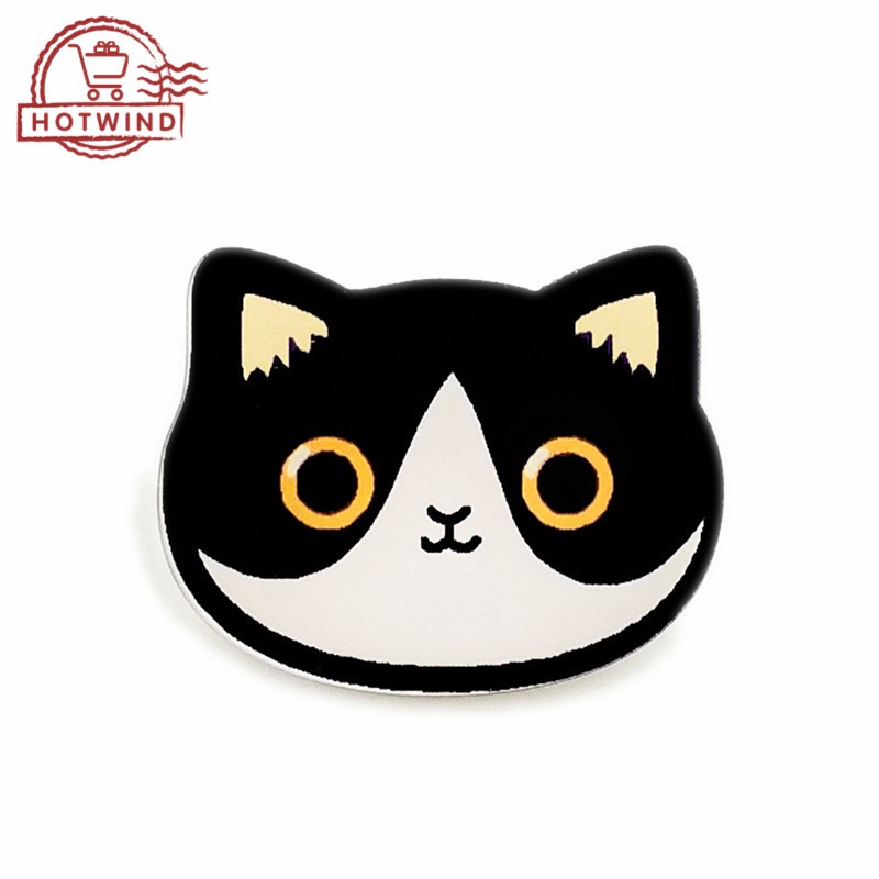 Trâm cài áo bằng kim loại hình chú mèo ngộ nghĩnh xinh xắn dễ thương