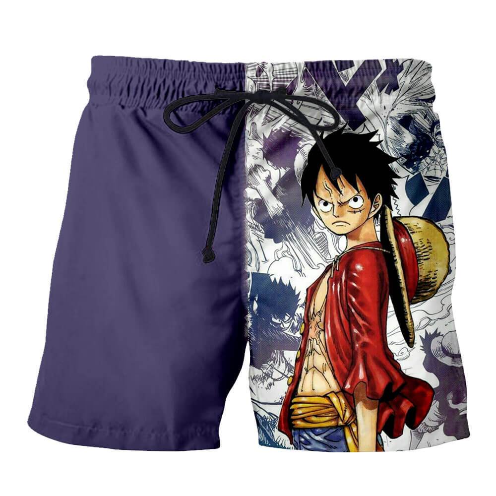 CLOOCL Quần Short Dáng Rộng Thoải Mái Họa Tiết Anime ONE PIECE