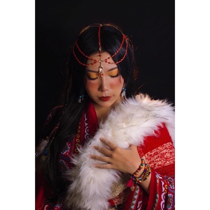 Vòng đeo đầu kim loại phong cách boho, vòng headchain cosplay Du lịch chụp ảnh sống ảo