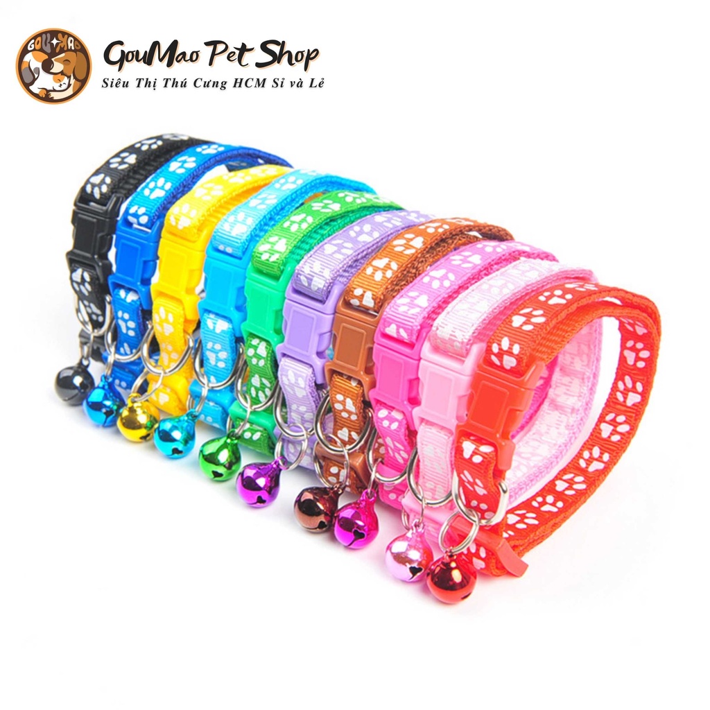 VÒNG CỔ CHO CHÓ HÌNH DẤU CHÂN CÓ CHUÔNG - Goumao Pet