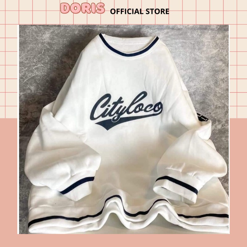 [Áo Sweater] Áo Nỉ Sweater unisex CITY LOCO tay bồng form rộng nam nữ mặc thoải mái cực chất | BigBuy360 - bigbuy360.vn