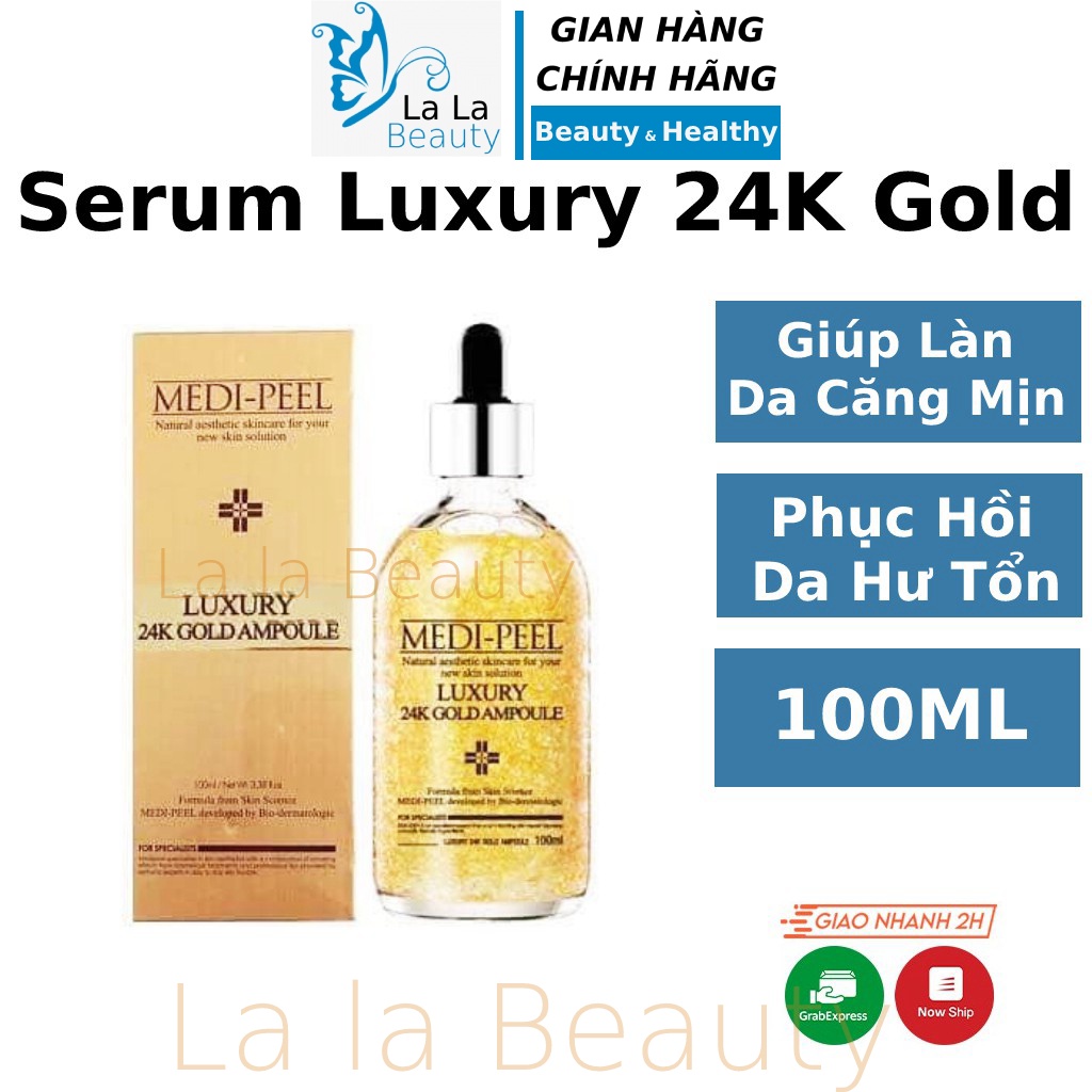 Serum tinh dầu vàng 24k Gold 100ml Vitamin C giảm mụn thâm phù hợp mọi loại da cho da nhạy cảm da khô hỗn hợp Cosmetics