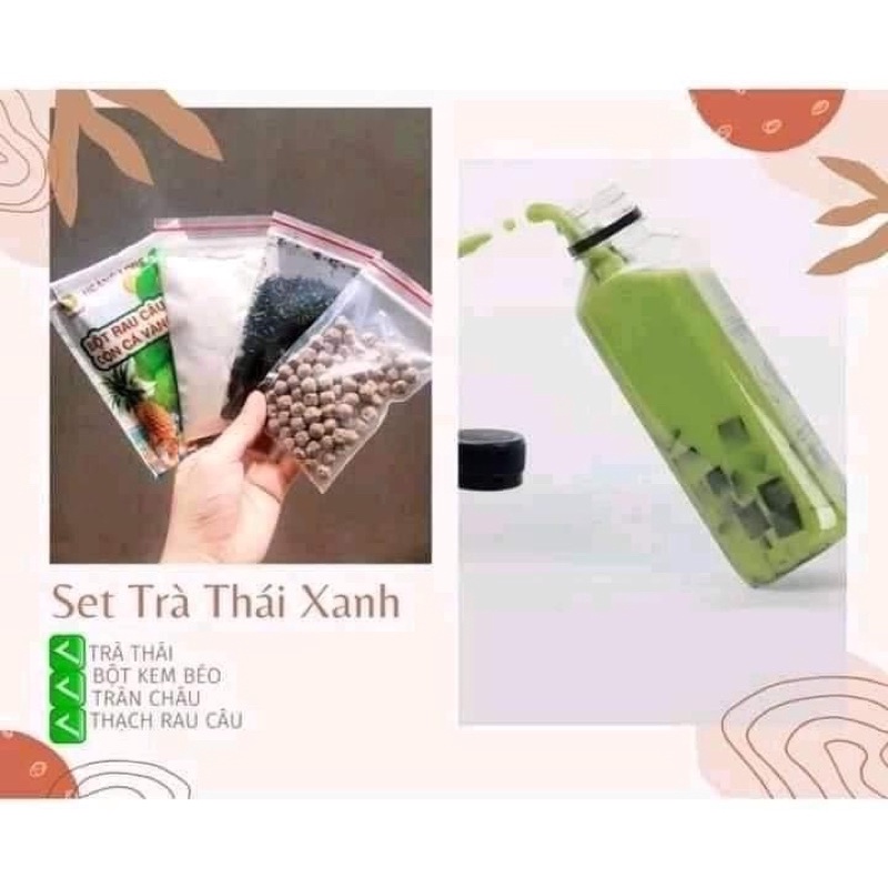 Set làm sữa tươi chân châu đường đen tại nhà