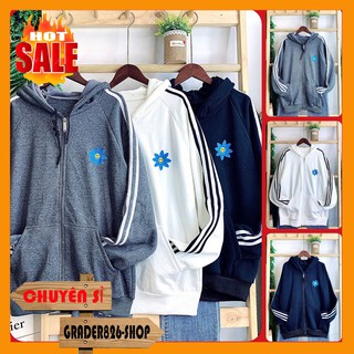 (MỚI) ÁO HOODIE - ÁO KHOÁC NỈ NGOẠI CAO CẤP DÂY KÉO MOI 3 SỌC