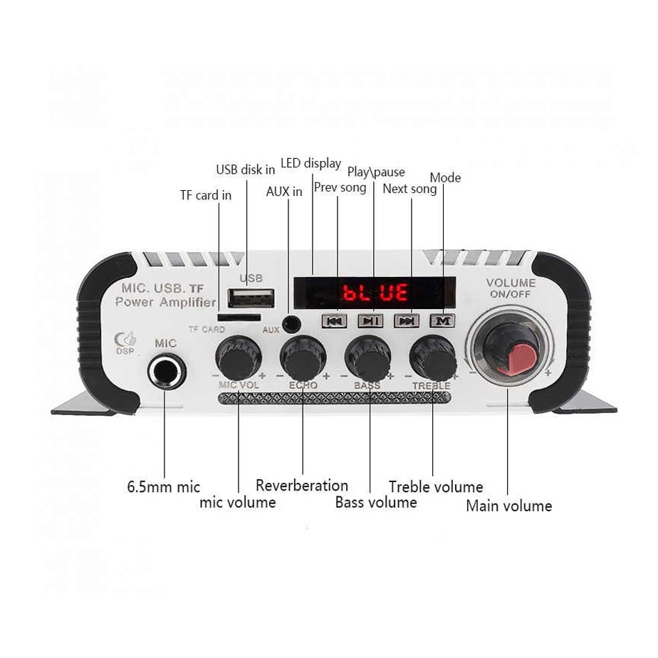 amly, Âm ly giá rẻ, Amly Mini Bluetooth BT-298A/ BT198B-B cao cấp, chức năng đa dạng, loại mới, có chức năng thu âm