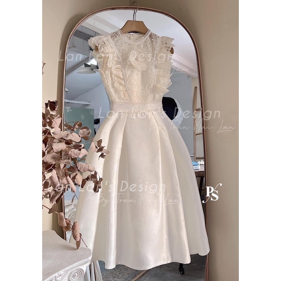 Váy ren cc phối tacta siêu sang