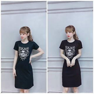 Đầm THUN THÁI in hổ xẻ tà (bao chất đẹp)