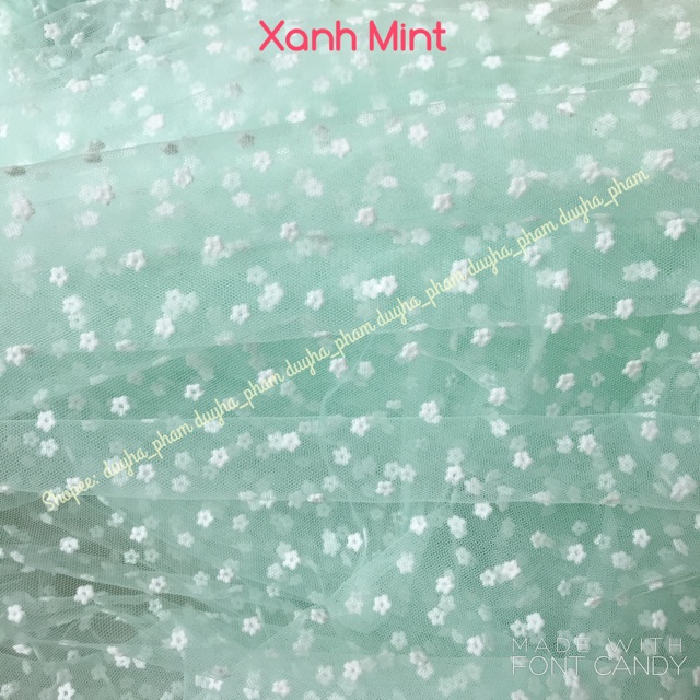 VẢI LUỚI HOA MAI NỔI XINH XẮN CHẤT MỀM MỊN
