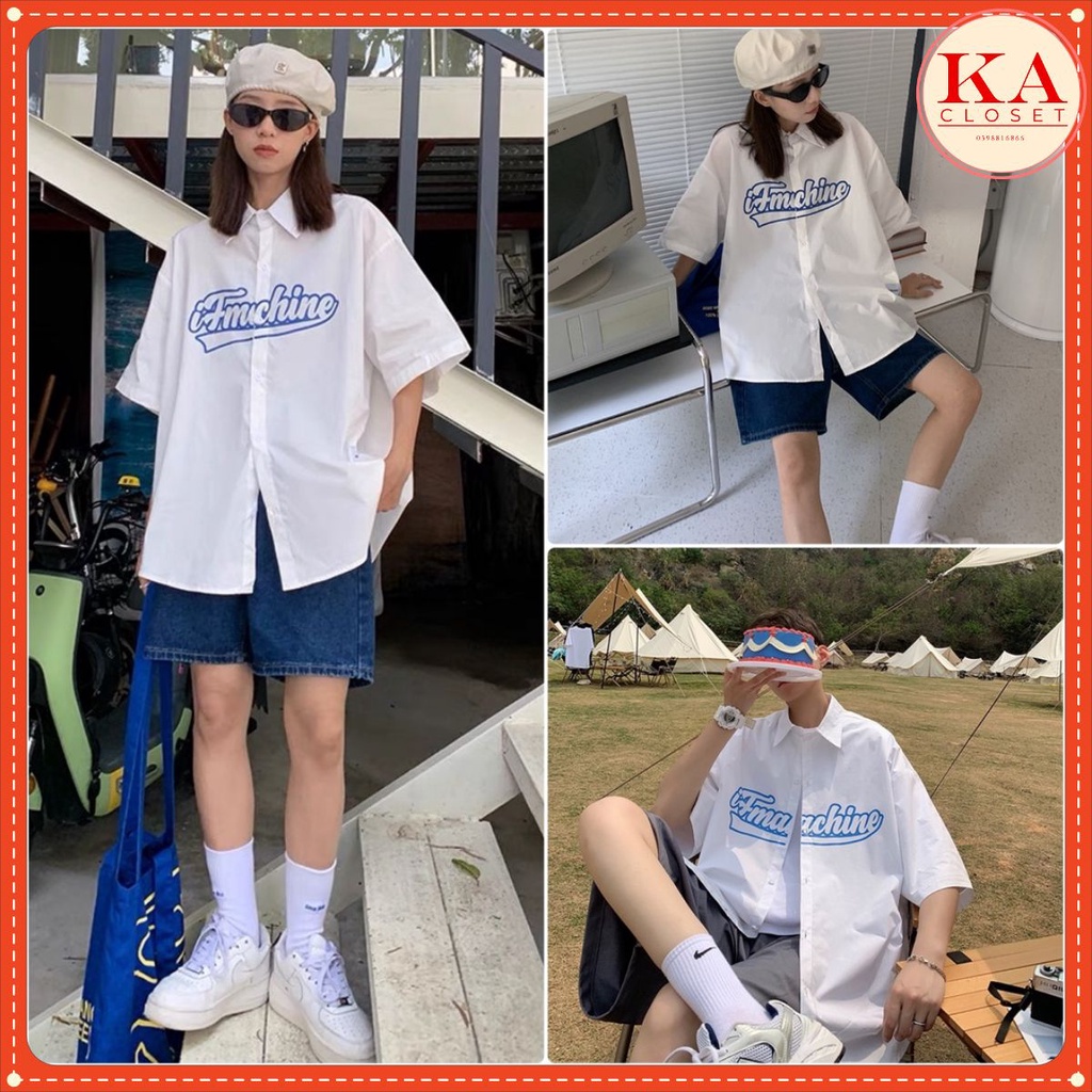 Áo sơ mi IFM KA Chất thô lụa dầy đẹp from to, có 2 size L và XL, unisex nam nữ mặc được